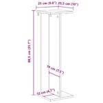 vidaXL Stojan na rastliny Čierny Dub 25 x 25,5 x 80,5 cm – Obrázok 9