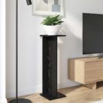 vidaXL Stojan na rastliny 2 pcs Čierny Dub 25 x 25,5 x 80,5 cm – Obrázok 4