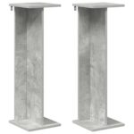 vidaXL Stojan na rastliny 2 pcs Betónovo Sivá 25 x 25,5 x 80,5 cm – Obrázok 2