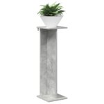vidaXL Stojan na rastliny 2 pcs Betónovo Sivá 25 x 25,5 x 80,5 cm – Obrázok 3