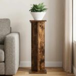 vidaXL Stojan na rastliny Údený Dub 25 x 25,5 x 80,5 cm – Obrázok 4