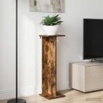 vidaXL Stojan na rastliny 2 pcs Údený Dub 25 x 25,5 x 80,5 cm