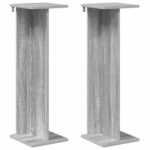 vidaXL Stojan na rastliny 2 pcs Sivá Sonoma 25 x 25,5 x 80,5 cm – Obrázok 2