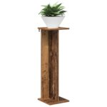 vidaXL Stojan na rastliny Staré drevo 25 x 25,5 x 80,5 cm – Obrázok 3