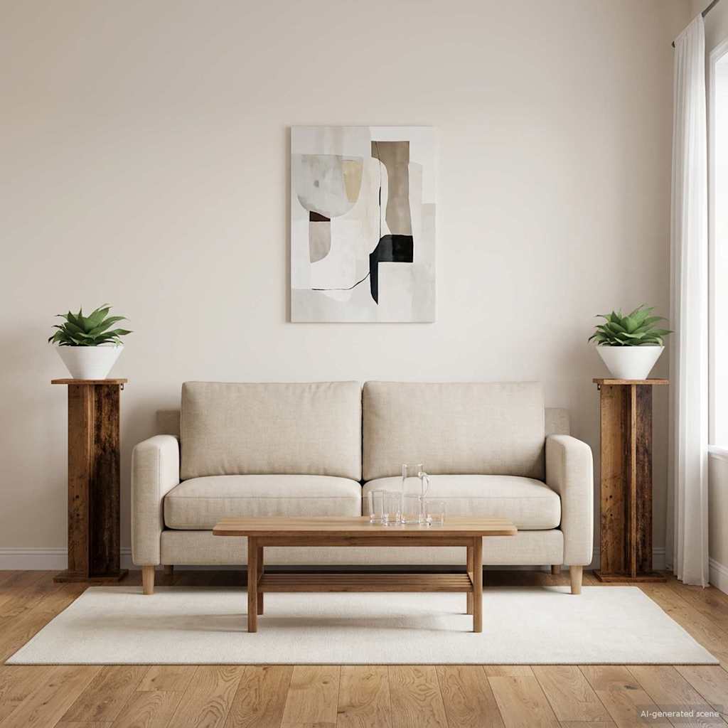899655_1.jpg vidaXL Stojan na rastliny 2 pcs Staré drevo 25 x 25,5 x 80,5 cm – Obrázok 1