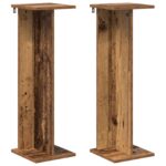 vidaXL Stojan na rastliny 2 pcs Staré drevo 25 x 25,5 x 80,5 cm – Obrázok 2