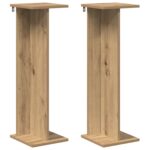 vidaXL Stojan na rastliny 2 pcs Remeselný Dub 25 x 25,5 x 80,5 cm – Obrázok 2