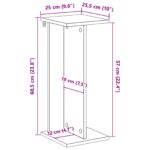 vidaXL Stojan na rastliny Biely 25 x 25,5 x 60,5 cm Konštruované drevo – Obrázok 9