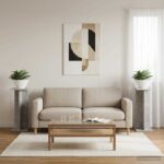 vidaXL Stojan na rastliny 2 pcs Betónovo Sivá 25 x 25,5 x 60,5 cm
