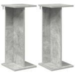 vidaXL Stojan na rastliny 2 pcs Betónovo Sivá 25 x 25,5 x 60,5 cm – Obrázok 2