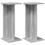 vidaXL Stojan na rastliny 2 pcs Sivá Sonoma 25 x 25,5 x 60,5 cm – Obrázok 2