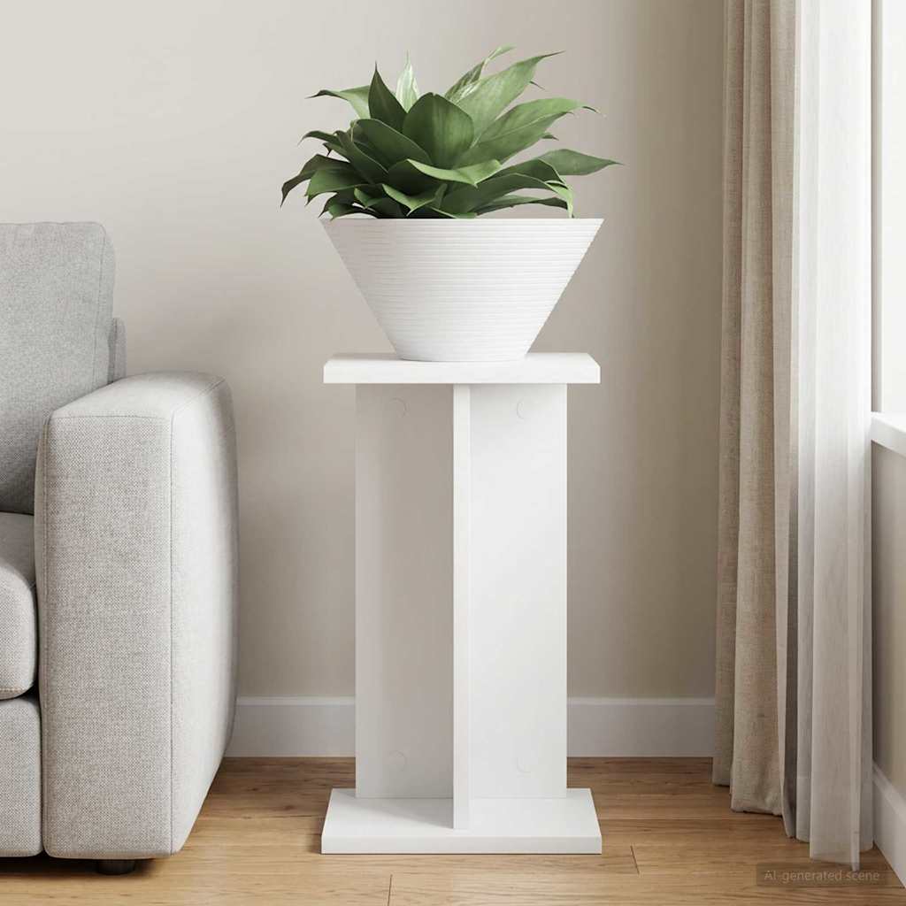 899674_1.jpg vidaXL Stojan na rastliny Biely 25 x 25,5 x 40,5 cm Konštruované drevo – Obrázok 1