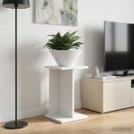 vidaXL Stojan na rastliny Biely 25 x 25,5 x 40,5 cm Konštruované drevo – Obrázok 4