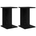 vidaXL Stojan na rastliny 2 pcs Čierny Dub 25 x 25,5 x 40,5 cm – Obrázok 2