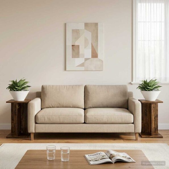 vidaXL Stojan na rastliny 2 pcs Údený Dub 25 x 25,5 x 40,5 cm – Obrázok 4