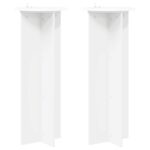 vidaXL Stojan na rastliny 2 pcs Biela Ø40 x 100 cm Kompozitné drevo – Obrázok 2