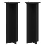 vidaXL Stojan na rastliny 2 pcs Čierna Ø40 x 100 cm Kompozitné drevo – Obrázok 2