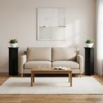 vidaXL Stojan na rastliny 2 pcs Čierna Ø40 x 100 cm Kompozitné drevo – Obrázok 4