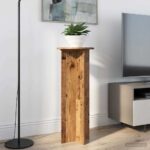 vidaXL Stojan na rastliny 2 pcs Staré drevo Ø40 x 100 cm – Obrázok 4