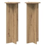 vidaXL Stojan na rastliny 2 pcs Dub artisan Ø40 x 100 cm – Obrázok 2
