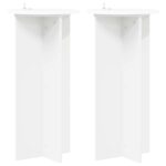 vidaXL Stojan na rastliny 2 pcs Biela Ø40 x 80 cm Kompozitné drevo – Obrázok 2