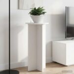 vidaXL Stojan na rastliny 2 pcs Biela Ø40 x 80 cm Kompozitné drevo – Obrázok 4