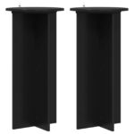 vidaXL Stojan na rastliny 2 pcs Čierna 40 x 40 x 80 cm – Obrázok 2