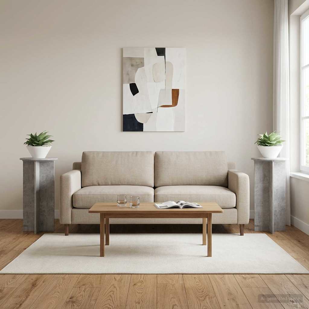 899702_1.jpg vidaXL Stojan na rastliny 2 pcs Betónovo sivá 40 x 40 x 80 cm – Obrázok 1