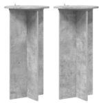 vidaXL Stojan na rastliny 2 pcs Betónovo sivá 40 x 40 x 80 cm – Obrázok 2