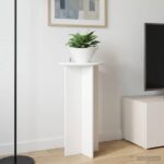 vidaXL Stojan na rastliny 2 pcs Biela s vysokým leskom 40 x 40 x 80 cm