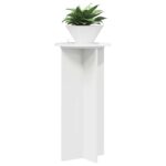 vidaXL Stojan na rastliny 2 pcs Biela s vysokým leskom 40 x 40 x 80 cm – Obrázok 3