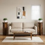 vidaXL Stojan na rastliny 2 pcs Dymový dub 40 x 40 x 80 cm