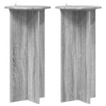 vidaXL Stojan na rastliny 2 pcs Sivá sonoma 40 x 40 x 80 cm – Obrázok 2