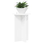vidaXL Stojan na rastliny 2 pcs Biela Ø40 x 60 cm Kompozitné drevo – Obrázok 3