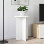 vidaXL Stojan na rastliny 2 pcs Biela Ø40 x 60 cm Kompozitné drevo – Obrázok 4