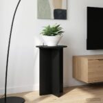 vidaXL Stojan na rastliny 2 pcs Čierna Ø40 x 60 cm Kompozitné drevo