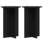 vidaXL Stojan na rastliny 2 pcs Čierna Ø40 x 60 cm Kompozitné drevo – Obrázok 2