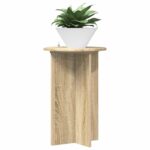 vidaXL Stojan na rastliny 2 pcs Dub sonoma Ø40 x 60 cm – Obrázok 3
