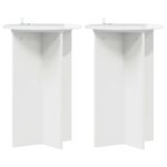 vidaXL Stojan na rastliny 2 pcs Biela s vysokým leskom Ø40 x 60 cm – Obrázok 2