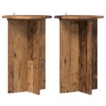 vidaXL Stojan na rastliny 2 pcs Staré drevo Ø40 x 60 cm – Obrázok 2