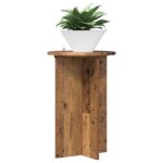 vidaXL Stojan na rastliny 2 pcs Staré drevo Ø40 x 60 cm – Obrázok 3