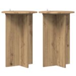 vidaXL Stojan na rastliny 2 pcs Dub artisan Ø40 x 60 cm – Obrázok 2