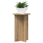 vidaXL Stojan na rastliny 2 pcs Dub artisan Ø40 x 60 cm – Obrázok 3