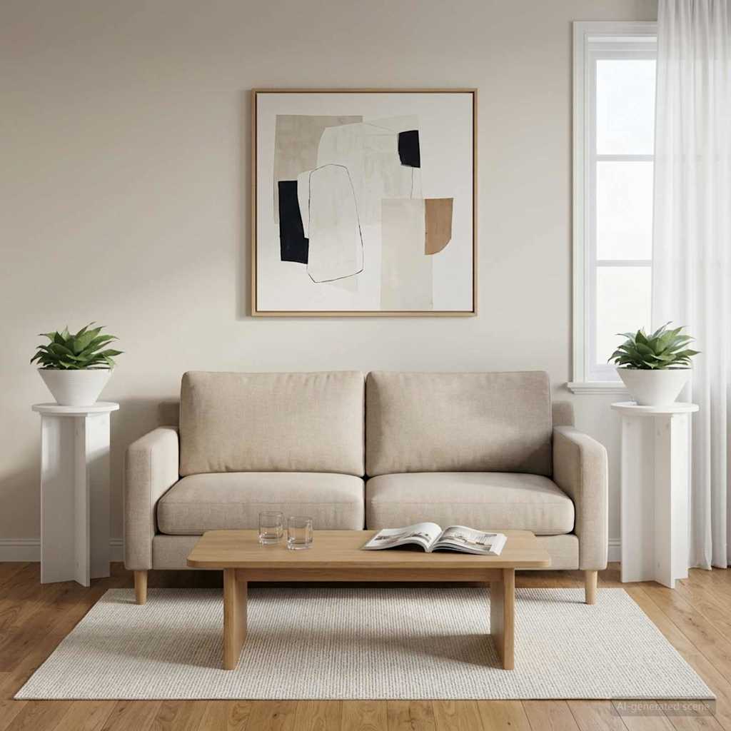 899717_1.jpg vidaXL Stojan na rastliny 2 pcs Biela Ø29,5 x 60 cm Kompozitné drevo – Obrázok 1