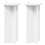 vidaXL Stojan na rastliny 2 pcs Biela Ø29,5 x 60 cm Kompozitné drevo – Obrázok 2