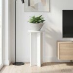 vidaXL Stojan na rastliny 2 pcs Biela Ø29,5 x 60 cm Kompozitné drevo – Obrázok 4
