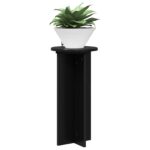 vidaXL Stojan na rastliny 2 pcs Čierna 29,5 x 29,5 x 60 cm – Obrázok 3