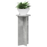 vidaXL Stojan na rastliny 2 pcs Betónovo sivá 29,5 x 29,5 x 60 cm – Obrázok 3