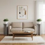 vidaXL Stojan na rastliny 2 pcs Sivá sonoma 29,5 x 29,5 x 60 cm