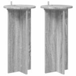 vidaXL Stojan na rastliny 2 pcs Sivá sonoma 29,5 x 29,5 x 60 cm – Obrázok 2